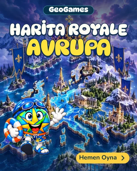 Harita Royale Avrupa: Canlı Avrupa Haritası Yarışması