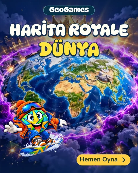 Harita Royale Dünya: Canlı Dünya Haritası Yarışması